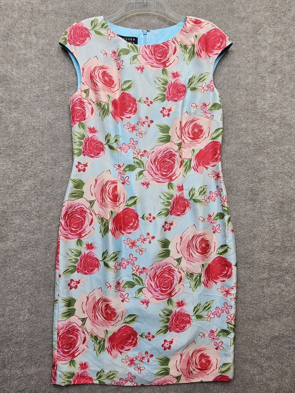 Vintage Spenser Jeremy Silk Rose Floral Sheath Dress Cottagecore 6 - Picture 5 of 14